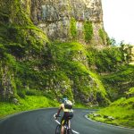 person riding a mountain bike