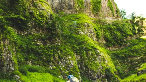 person riding a mountain bike